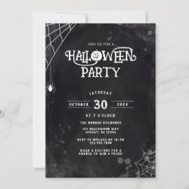 Invitación a la fiesta de Halloween de telaraña
