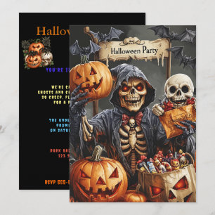 Invitación a la fiesta de Halloween de terror espe