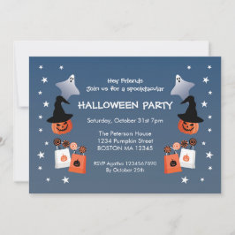 Invitación a la Fiesta de Halloween de Truco o Tra