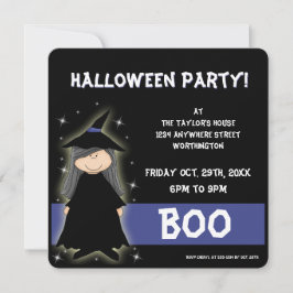 Invitación a la fiesta de Halloween de un pequeño 