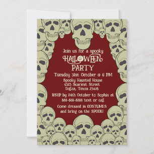 Invitación a la fiesta de Halloween de Vintage Sca