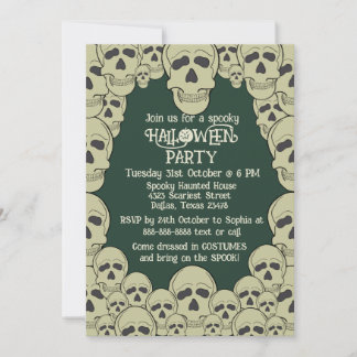 Invitación a la fiesta de Halloween de Vintage Sca