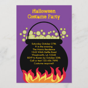 Invitación a la fiesta de Halloween de Witch Cauld