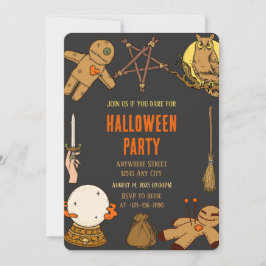Invitación a la fiesta de Halloween de Woody Witch