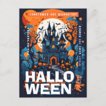 Invitación a la fiesta de Halloween del castillo d