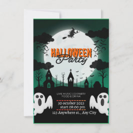 Invitación a la fiesta de Halloween del castillo d