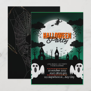 Invitación a la fiesta de Halloween del castillo d