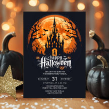 Invitación a la Fiesta de Halloween del Castillo E