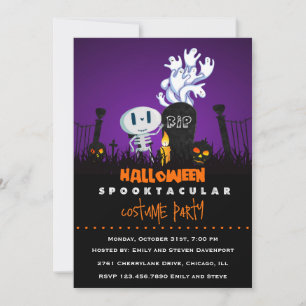Invitación a la Fiesta de Halloween del Cementerio