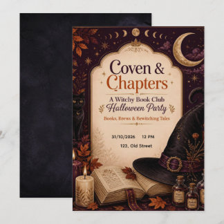 Invitación a la fiesta de Halloween del club de le