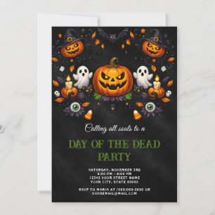 Invitación a la fiesta de Halloween del Día de Mue