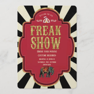 Invitación a la fiesta de Halloween del espectácul