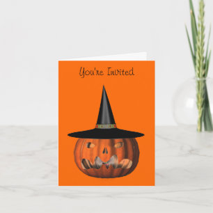 Invitación a la fiesta de Halloween del Gorra de l