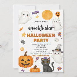 Invitación a la fiesta de Halloween del parche de 