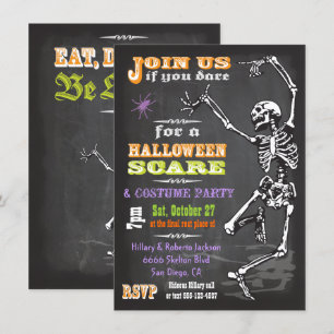 Invitación a la fiesta de halloween del Skeleton D