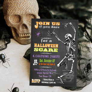 Invitación a la fiesta de halloween del Skeleton D