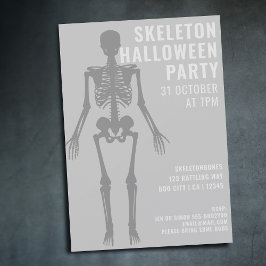 Invitación a la fiesta de halloween del Skeleton m