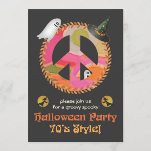 Invitación a la fiesta de Halloween del tema 70