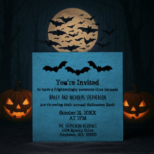 Invitación a la fiesta de Halloween del trío de mu