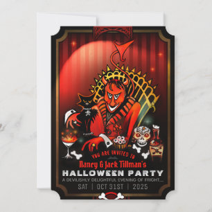 Invitación a la fiesta de Halloween Devil's Deligh