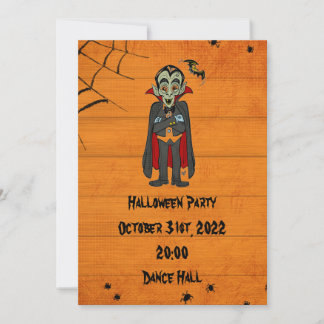 Invitación a la fiesta de Halloween Drácula