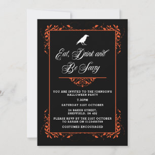 Invitación a la fiesta de Halloween - elegante inv