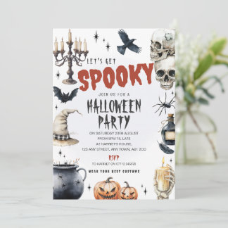 Invitación a la fiesta de Halloween embrujada góti