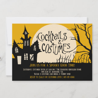 Invitación a la fiesta de Halloween en Burton