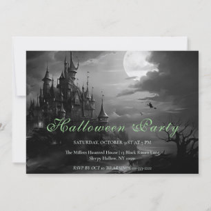 Invitación a la fiesta de Halloween en el castillo
