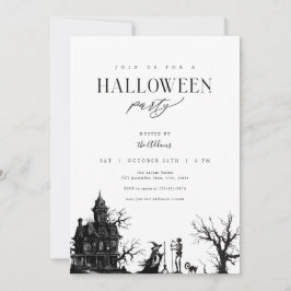 Invitación a la fiesta de Halloween en la casa de