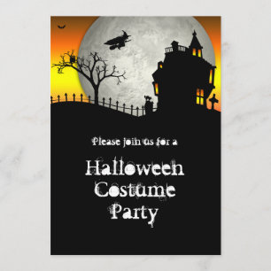 Invitación a la fiesta de Halloween en la casa emb