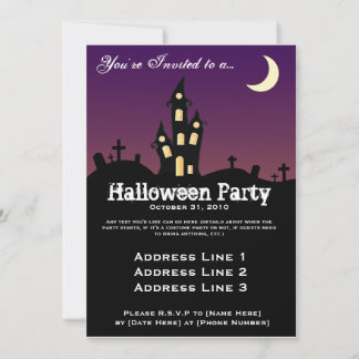 Invitación a la fiesta de Halloween en la casa emb