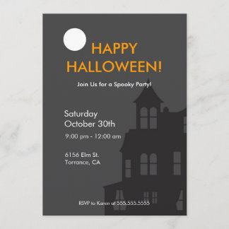 Invitación a la fiesta de Halloween en la casa emb