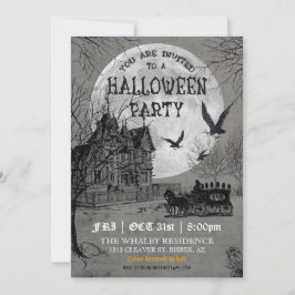 Invitación a la fiesta de Halloween en la casa emb
