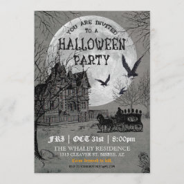 Invitación a la fiesta de Halloween en la casa emb