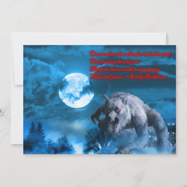 Invitación a la fiesta de Halloween en Lycan (Anverso)