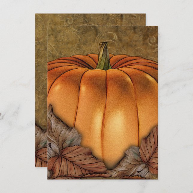 Invitación a la fiesta de Halloween en medio de ca (Anverso / Reverso)