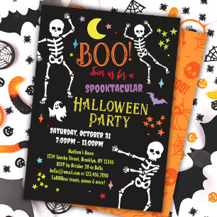 Invitación a la fiesta de Halloween en Skeleton