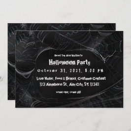 Invitación a la fiesta de Halloween en Spiderweb