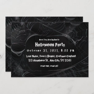 Invitación a la fiesta de Halloween en Spiderweb