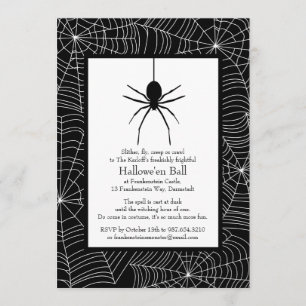 Invitación a la fiesta de Halloween en Spiderweb