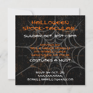Invitación a la fiesta de Halloween en Spiderweb