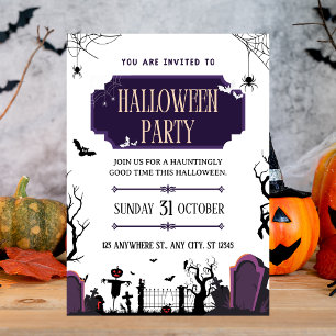 Invitación a la fiesta de Halloween en Spooky Grav