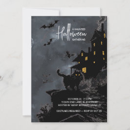 Invitación a la Fiesta de Halloween en una Casa Em