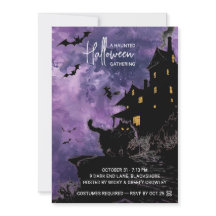 Invitación a la fiesta de Halloween en una casa em