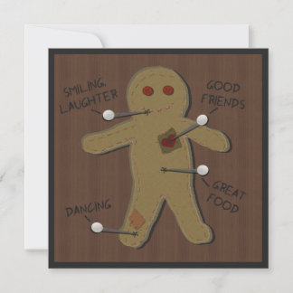Invitación a la fiesta de Halloween en Voodoo Doll