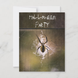 Invitación a la fiesta de Halloween enorme telarañ