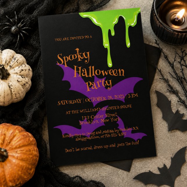Invitación a la fiesta de Halloween espeluznante (Subido por el creador)