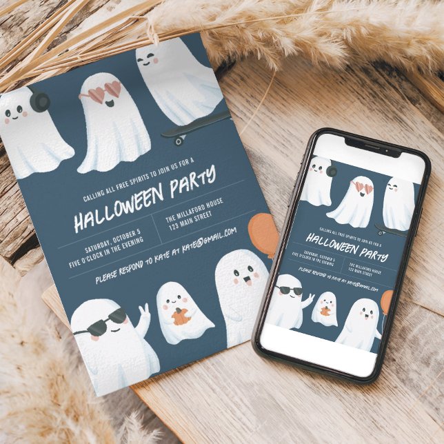 Invitación a la fiesta de Halloween fantasma (Subido por el creador)