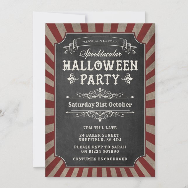 Invitación a la fiesta de Halloween - Fiesta de Ci (Anverso)